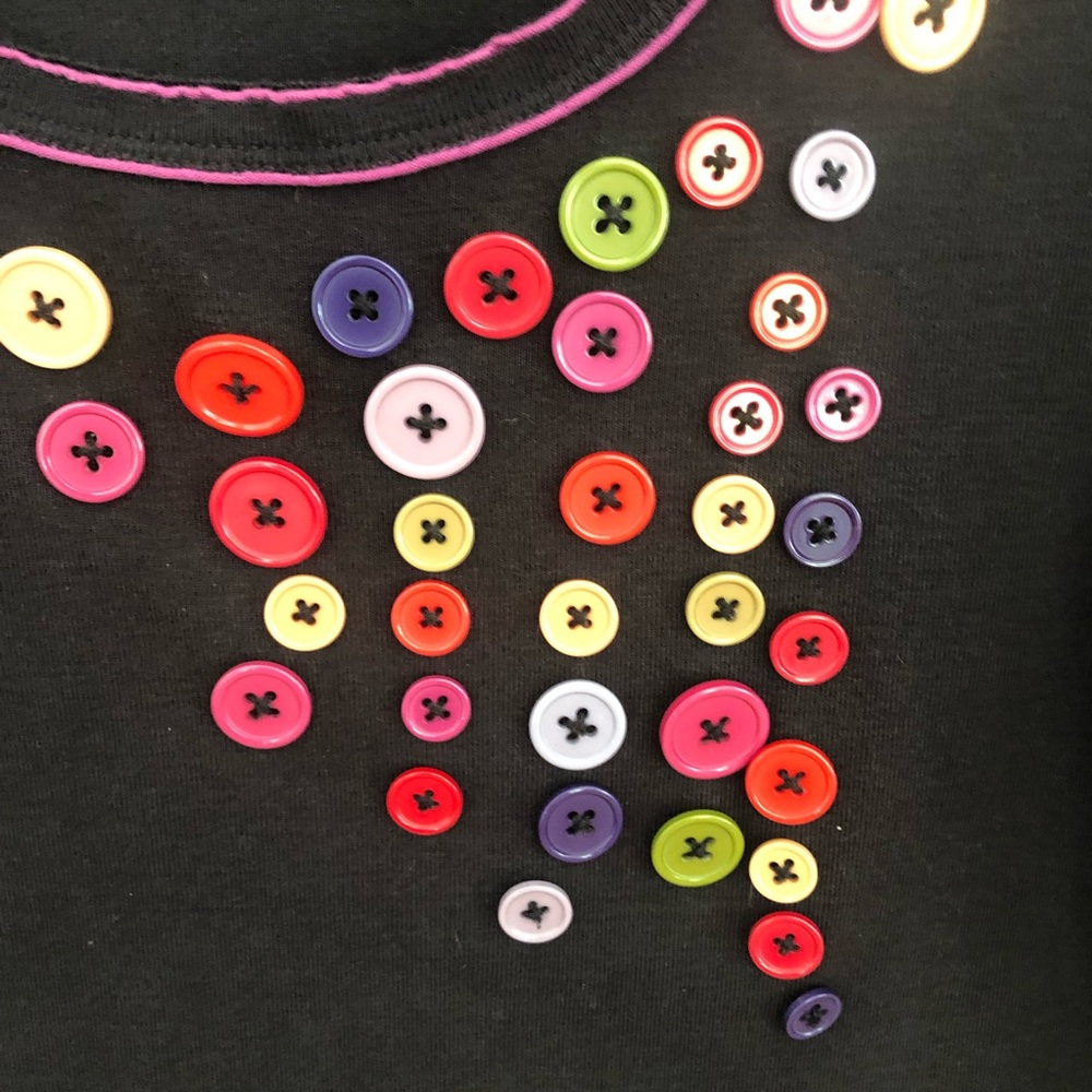 BODEN Black Colorful Knit Buttons TOP SHIRT 16 - Picture 3 of 8